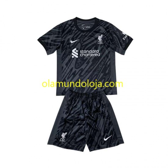 Camisola Liverpool Guarda-redes Criança Equipamento Primeiro 2024-2025 Manga Curta